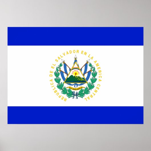 Poster Drapeau El Salvador (Devant)