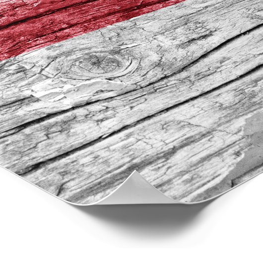 Poster Drapeau en bois (Coin)