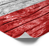 Poster Drapeau en bois (Coin)