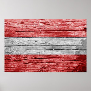 Poster Drapeau en bois