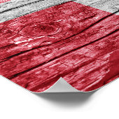 Poster Drapeau en bois (Coin)
