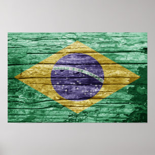Poster Drapeau en bois