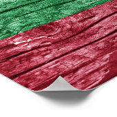Poster drapeau en bois bulgare (Coin)