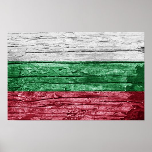 Poster drapeau en bois bulgare (Devant)