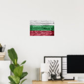 Poster drapeau en bois bulgare (Bureau à domicile)