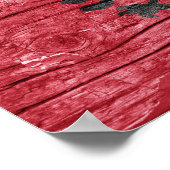 Poster Drapeau en bois d'Albanie (Coin)