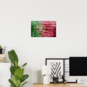 Poster drapeau en bois de Portugal (Bureau à domicile)
