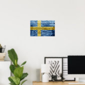 Poster Drapeau en bois de Suède (Bureau à domicile)