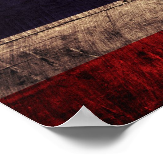 Poster Drapeau en bois de Thaïlande (Coin)