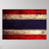 Poster Drapeau en bois de Thaïlande (Devant)