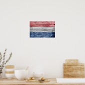 Poster Drapeau en bois des Pays-Bas (Cuisine)
