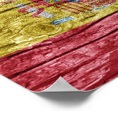 Poster Drapeau en bois espagnol (Coin)