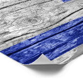 Poster drapeau en bois israélien (Coin)