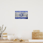 Poster drapeau en bois israélien (Cuisine)