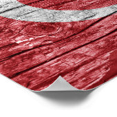 Poster Drapeau en bois turc (Coin)