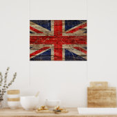 Poster Drapeau en bois Vintage Union Jack (Cuisine)