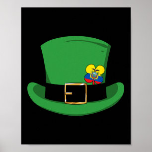 Poster Drapeau équatorien fier de l'Équateur Saint-Patric