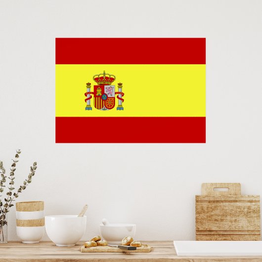 Poster Drapeau Espagne (Cuisine)