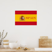 Poster Drapeau Espagne - Bandera de Espana (Cuisine)