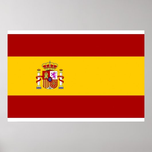 Poster drapeau Espagne qualité (Devant)