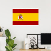 Poster drapeau Espagne qualité (Bureau à domicile)