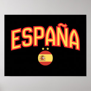 Poster Drapeau espagnol d'Espagne Souvenir