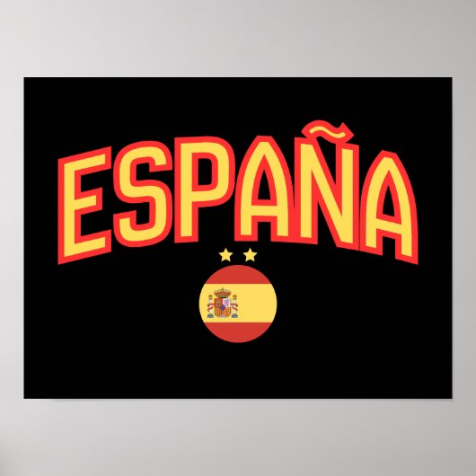 Poster Drapeau espagnol d'Espagne Souvenir (Devant)