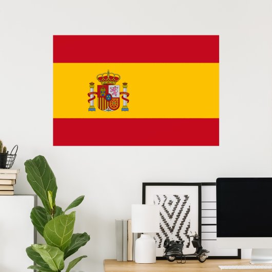 Poster Drapeau espagnol (Espagne) (Bureau à domicile)