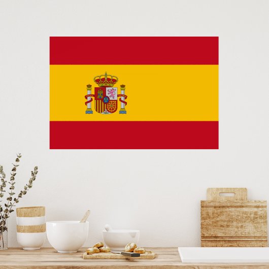 Poster Drapeau espagnol (Espagne) (Cuisine)