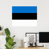 Poster Drapeau estonien (Bureau à domicile)
