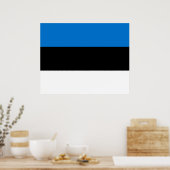 Poster Drapeau estonien (Cuisine)