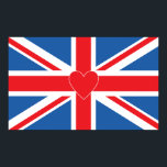 Poster Drapeau et coeur Union Jack<br><div class="desc">Design Union Jack/Drapeau avec un coeur central.</div>