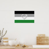 Poster Drapeau et symbole de fierté androphile (Cuisine)