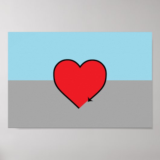 Poster Drapeau et symbole de la fierté autosexuelle (Devant)
