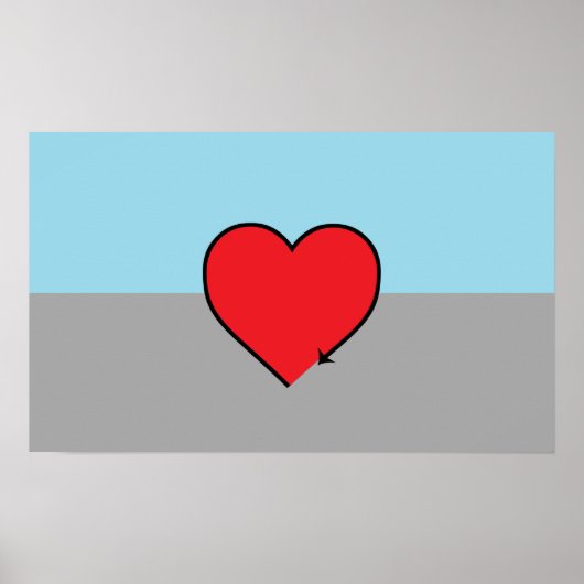 Poster Drapeau et symbole de la fierté autosexuelle (Devant)