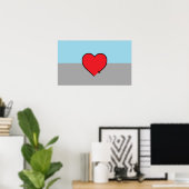 Poster Drapeau et symbole de la fierté autosexuelle (Bureau à domicile)