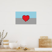 Poster Drapeau et symbole de la fierté autosexuelle (Cuisine)