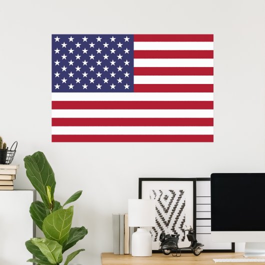 Poster Drapeau États-Unis (Bureau à domicile)