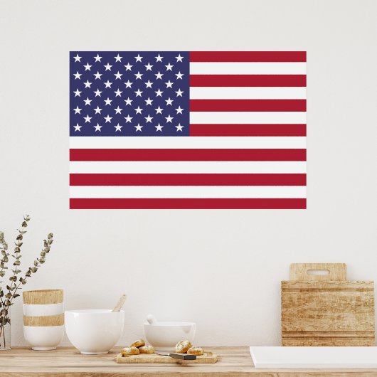 Poster Drapeau États-Unis (Cuisine)