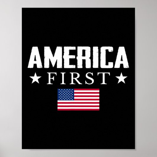 Poster Drapeau États-Unis d'abord (Devant)