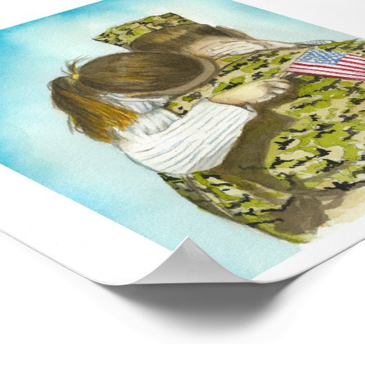 Poster Drapeau fille (Coin)