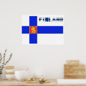 Poster Drapeau finlandais (Cuisine)