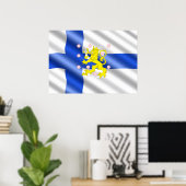 Poster Drapeau finlandais (Bureau à domicile)
