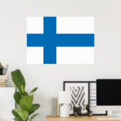 Poster Drapeau Finlande (Bureau à domicile)