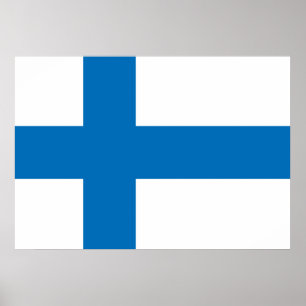 Poster Drapeau Finlande