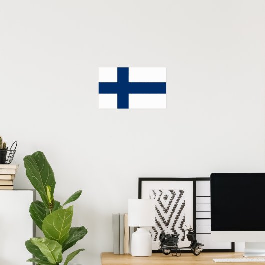 Poster Drapeau Finlande (Bureau à domicile)