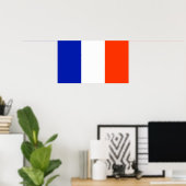 Poster drapeau français (Bureau à domicile)
