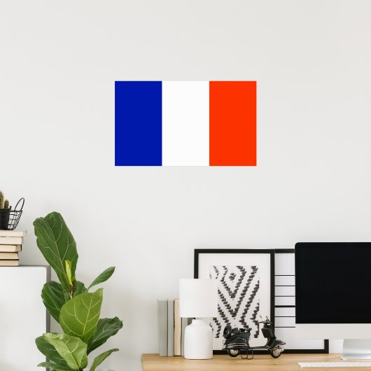 Poster drapeau français (Bureau à domicile)