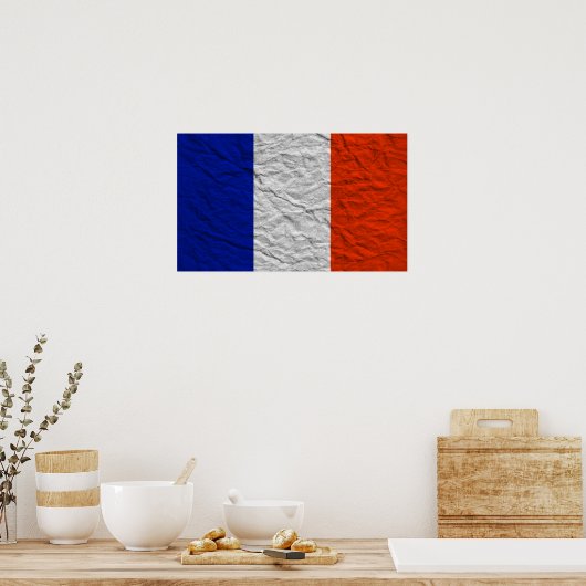Poster drapeau français (Cuisine)