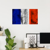Poster drapeau français (Bureau à domicile)